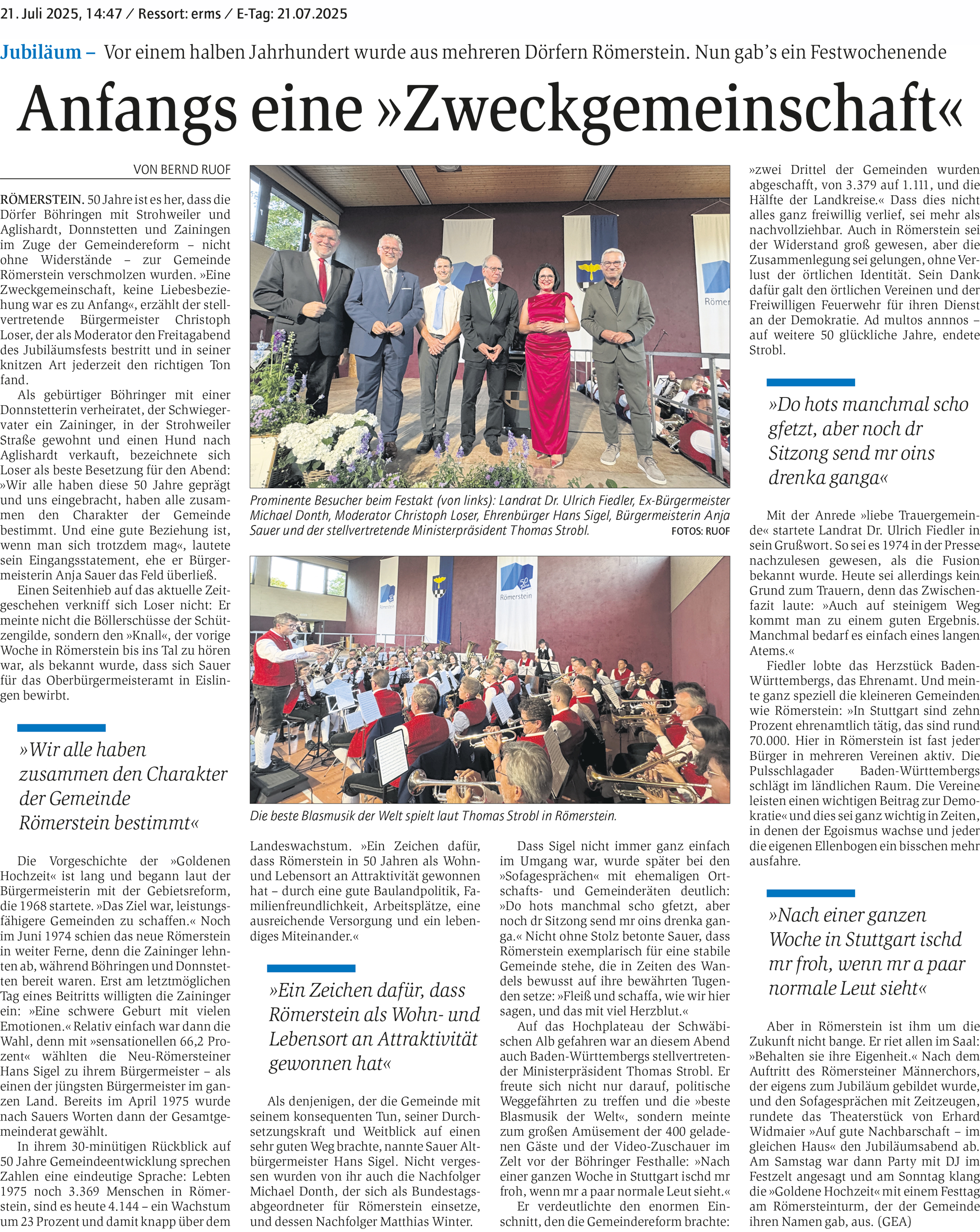 römerstein 50 artikel