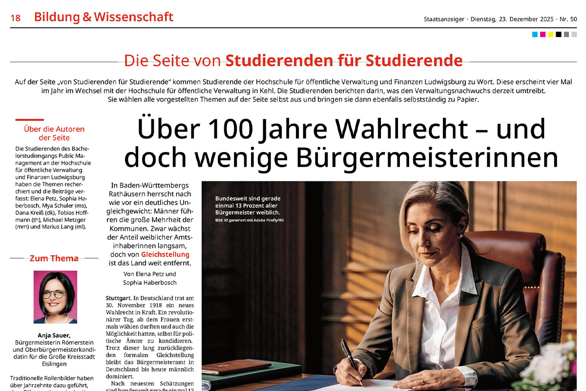 Über 100 Jahre Wahlrecht – und doch wenige Bürgermeisterinnen...